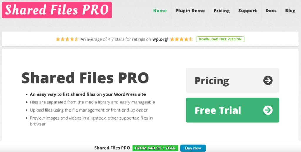 Shared Files Pro Plugin