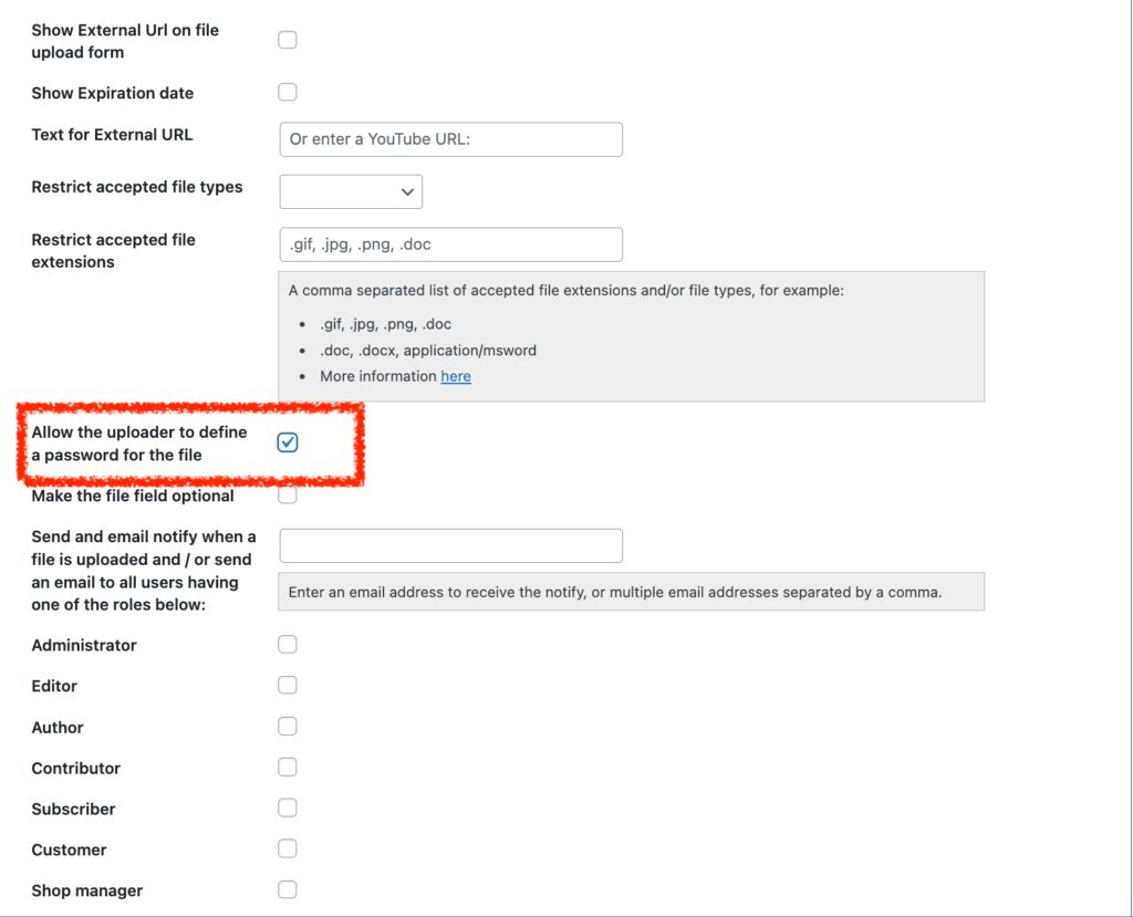 Creare file protetti da password in WordPress