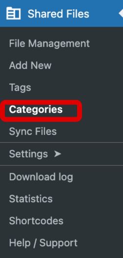 Shared Files Pro Categories