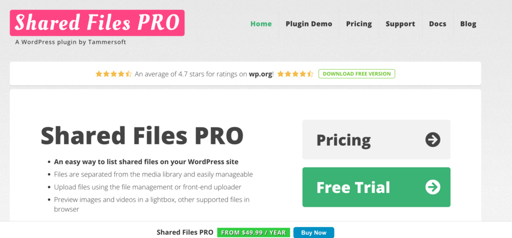 Shared Files Pro Plugin